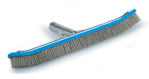 A&B Metal-Back Algae Brush, Stainless Steel Bristles 18" | AAB5040 by Pool Supply Depot