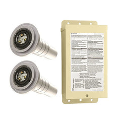 Pentair GloBrite® Color LED Light Kit, 2 Lights with 100' Cords, 300W Transformer & 2 Gunite Niches | 619994