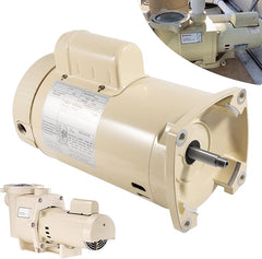 355010S Replacement Motor Energy Efficient Pool Pump Motor for WhisperFlo SuperFlo High Performance Pool Pumps WFE-4 WFE-26, 1 Speed, 1HP, Replace for 071314S 355010S Square Flange Motor by Pool Supply Depot