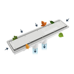 AVCS Single Suction Top Channel Drain WHITE | 285001