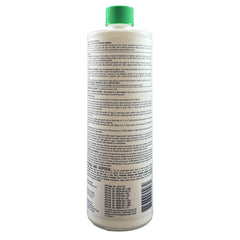 Rear label of Pool Season 47245960 Algae Control 60, 1 qt bottle showing directions, precautions and barcode.