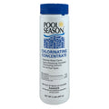 Pool Season 47251300 2 lb chlorinating concentrate bottle with blue cap and front product label.