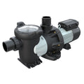 Hayward HCP30503 HCP 3000 Series 5 HP commercial pool pump with clear strainer lid, front three-quarter view.