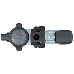 Top view of the Hayward HCP30503 commercial pool pump, showing the clear strainer lid, outlet and motor.