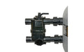 Jandy BWVL-NVL-75 backwash valve connected to a pool filter with union fittings, installation example.