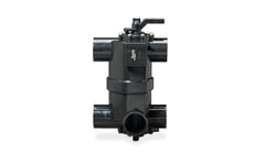 Jandy BWVL-NVL-75 SFSM Never Lube backwash valve, front view showing the handle and plumbing ports.
