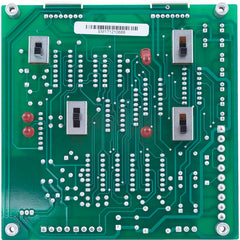 Pentair PCLX80 Compool LX80 circuit board, reverse side showing switches, indicator LEDs and circuit traces.