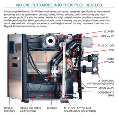 Raypak X94 Natural Gas Professional Digital Condensing Pool Heater 399K BTU | 014280
