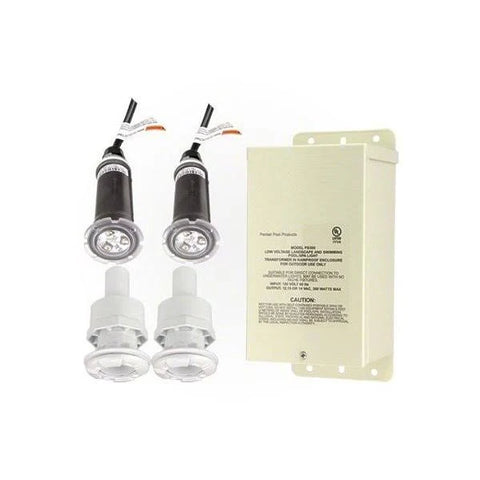 Pentair 2 GloBrite Color Kit 100' w/ 300W Transformer + 2 Vinyl Niches, 40 lbs | 620081