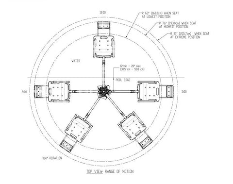 S.R.Smith aXs2 ADA Pool Lift Without Anchor, Gray Mist | 310-0000N