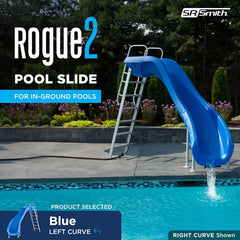 SR Smith Rogue2 Pool Slide, Right Turn, White | 610-209-5812