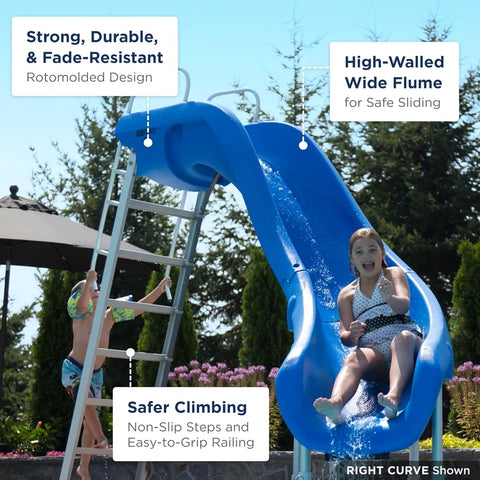 SR Smith Rogue2 Pool Slide, Right Turn, White | 610-209-5812