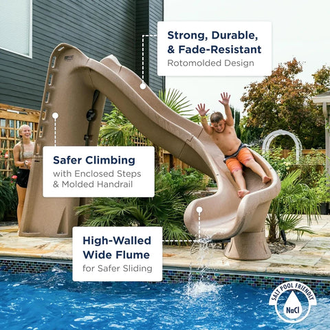 SR Smith TurboTwister Pool Slide, Right Turn, Sandstone | 688-209-58123