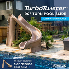 SR Smith TurboTwister Pool Slide, Right Turn, Sandstone | 688-209-58123