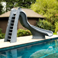S.R. Smith Cyclone® Pool Slide, Right Turn, Gray Granite | 698-209-58124