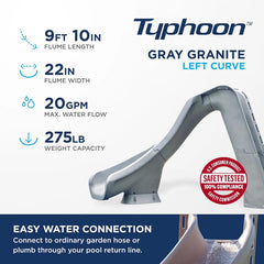 SR Smith Typhoon Pool Slide, Left Turn, Sandstone | 670-209-58223
